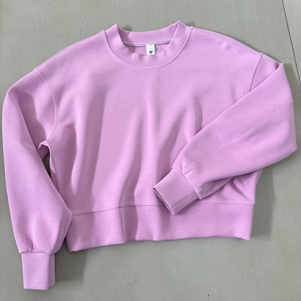 Lululemon Athletica Pink Steady State Crewneck Top - size 0 - NWOT